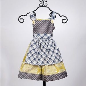 Yellow Abby apron dressw/ full skirt sz 6